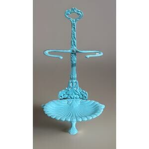 Antique Victorian Cast Metal Umbrella/Fireplace Tool/Bathroom Towel & Soap Stand